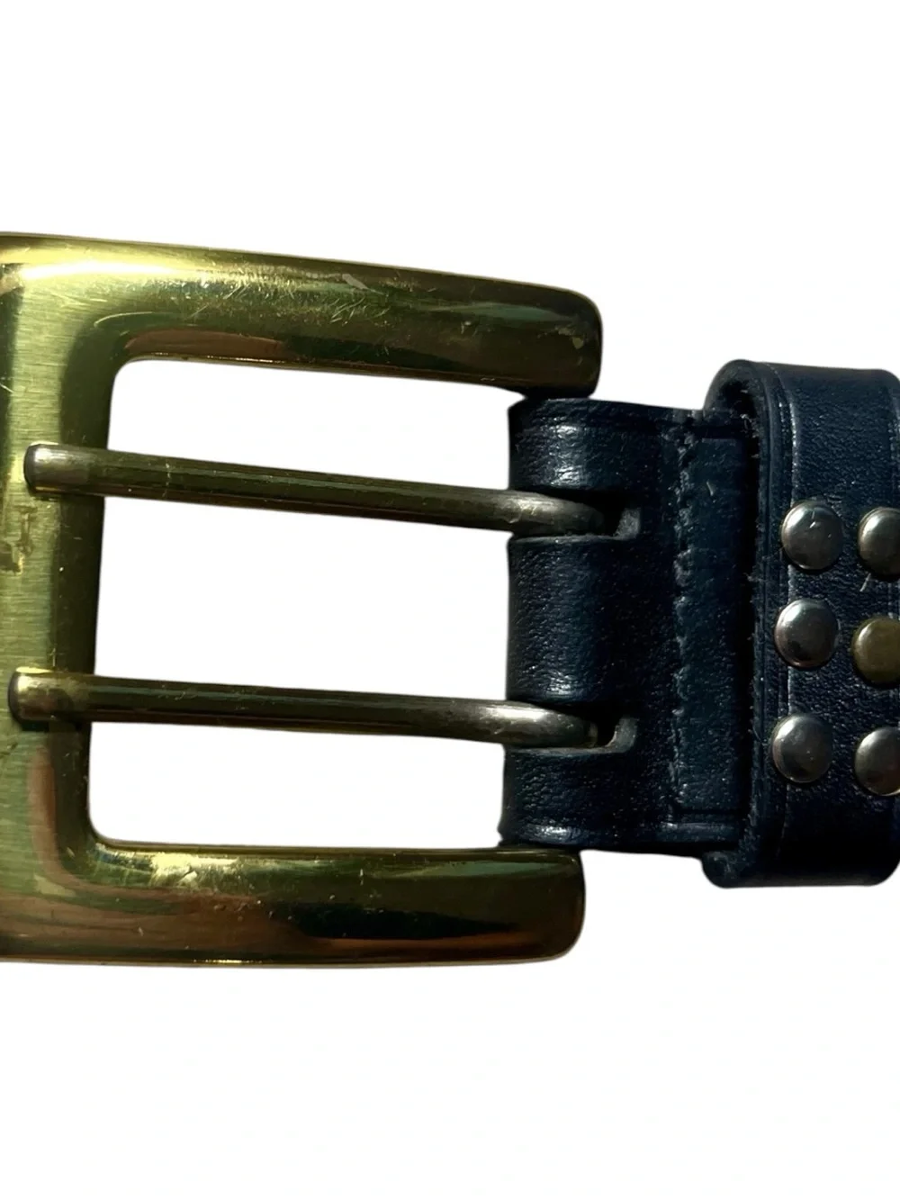Vintage The Ritz Accessories Collection Women’s Black Leather Belt – Mixed Metal